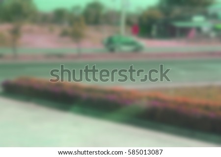 Car on street blur