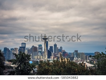 The Cityscape of Skyscrapers in Seattle