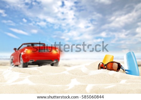 summer day on beach 