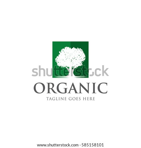 tree organic forest concept logo icon vector template