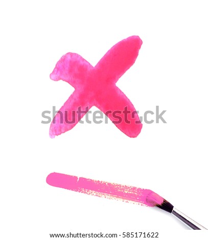 X - Color letters isolated over the white background