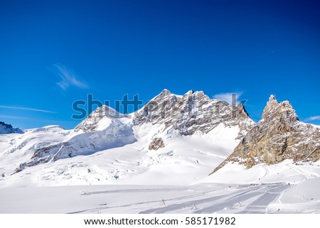 Mountains with snow in winter,switzerland