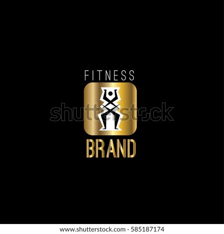 Fitness vector logo design template