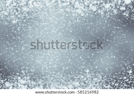 Abstract silver background with particles. Template for design