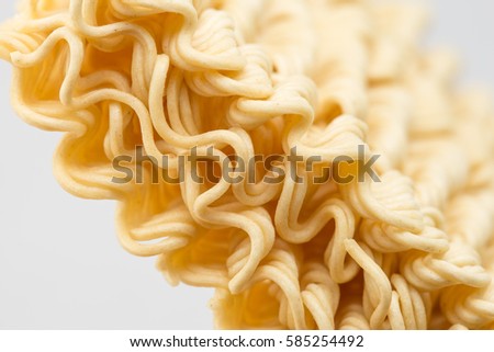 Instant noodles closeup tasty dry fastfood natural asian meal