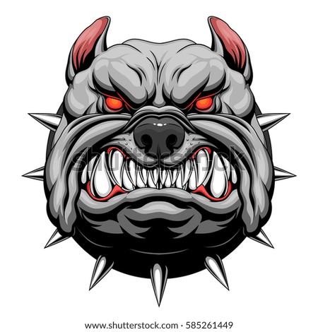 Angry Bulldog Head Stock Photo 98881736 Avopix Com