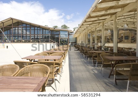 Summer terrace in cafe