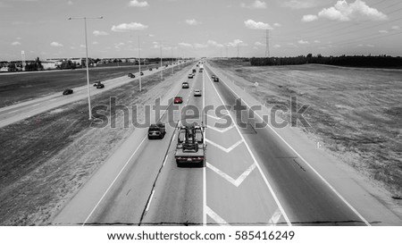 Highway in Edmonton - Alberta - Canada