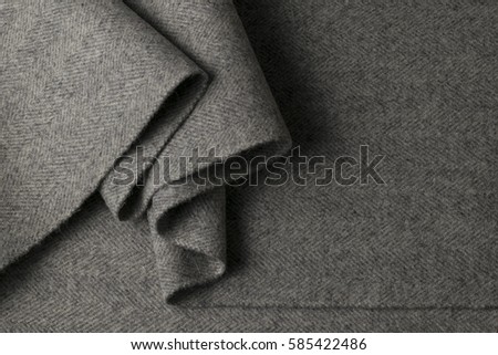 Gray wool fabric, textile with patterns background