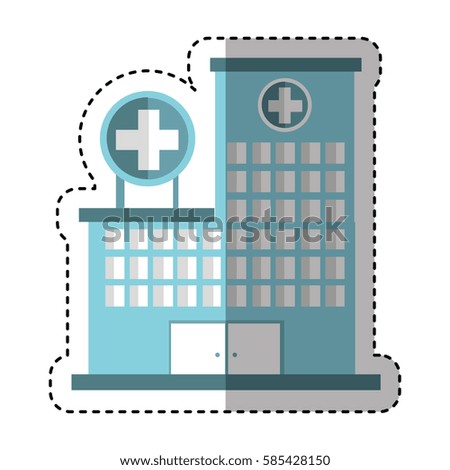 hospital building isolated icon