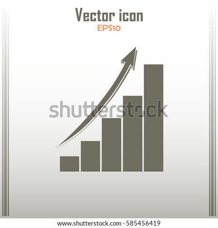 Vector icon growth diagram