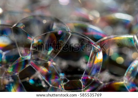Beautiful colored background of soap bubbles