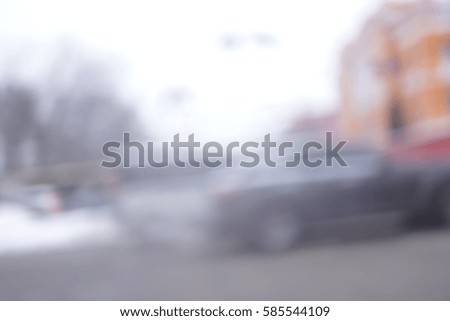 abstract winter background in the streets