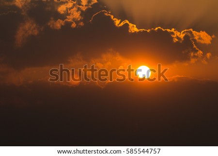 Sunset Covered with clouds