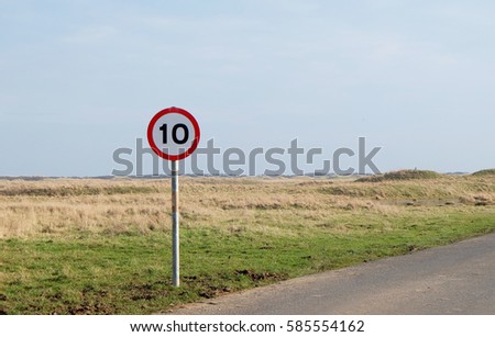 speed limit sign 10 km/h