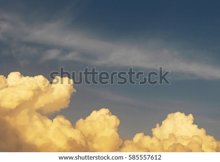 Sky clouds background on sunset.