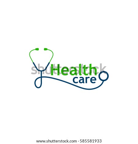 Logo for health care phonendoscope Royalty-Free Stock Photo #585581933