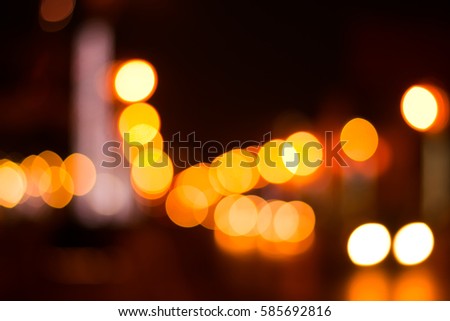 Park at night and the light, beautiful.Night city street lights  background,Lights blurred Royalty-Free Stock Photo #585692816