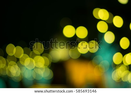 Park at night and the light, beautiful.Night city street lights  background,Lights blurred Royalty-Free Stock Photo #585693146