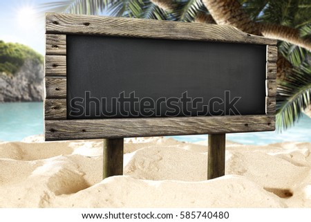 summer billboard on beach 
