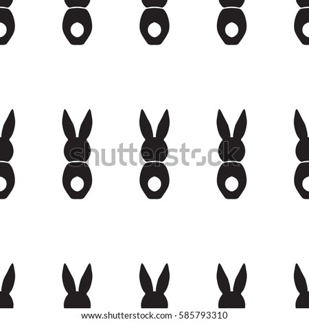 Seamless pattern with bunnies. Vector design illustation Happy Easter holiday symbols