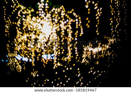Tree lighting, blur and bokeh.