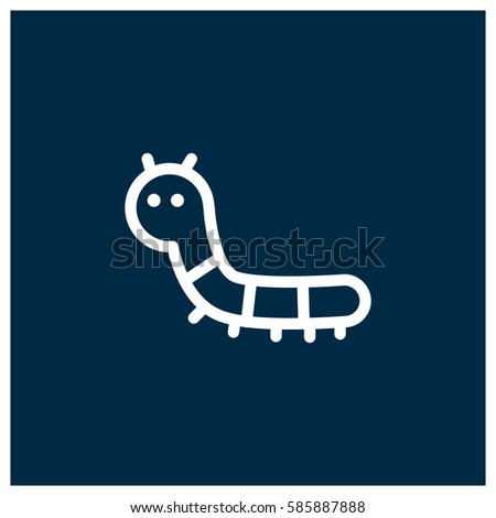 Caterpillar vector icon