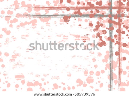 Vector drawn background with frame, border. Grunge template with splash, spray attrition, cracks. Old style vintage design. Graphic illustration. a4 size format, horizontal orientation