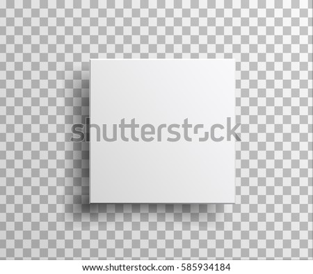 Realistic White blank Package Cardboard Box in front view isolated. For Software, electronic device, other products.  Vector illustration Royalty-Free Stock Photo #585934184
