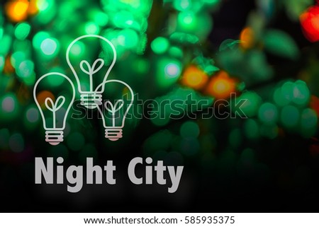 Abstract circular bokeh background of LED light bulb