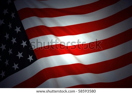 American Flag as background for Clip-Art