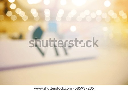 Picture blurred  for background abstract and can be illustration to article of vip table in party