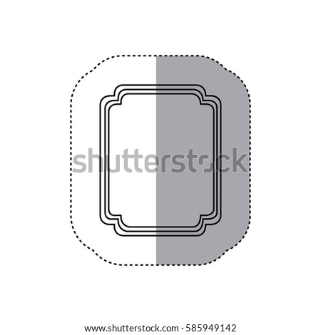 emblem plaque in blank icon image, vector illustration