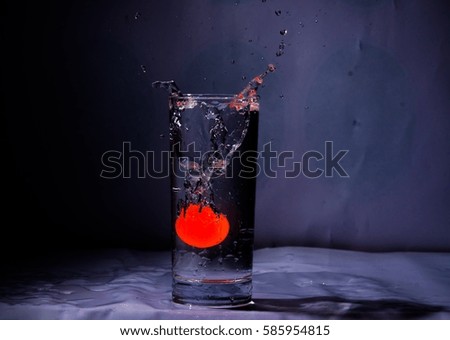 water splash on glass