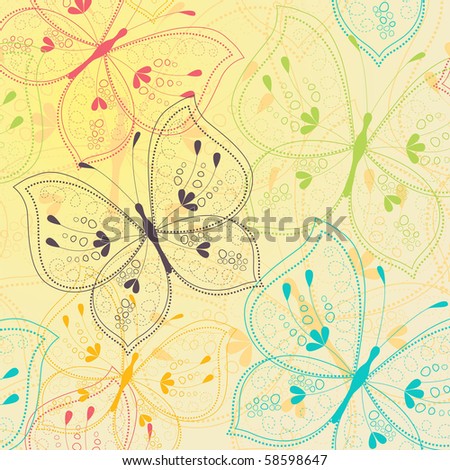 Background with stylized butterflies