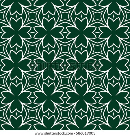 decorative floral seamless pattern. green color. vector illustration. for invitation, greeting card, wallpaper, interior design