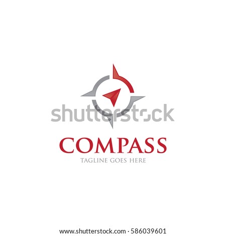 compass concept logo icon vector template