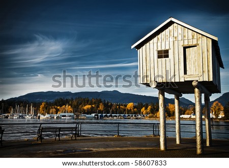 Coal Harbour in Vancouver during fall