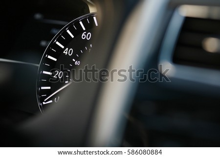 Speed Gauge on Vehicle
