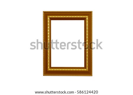 golden frame on white background