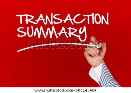 Transaction Summary concept