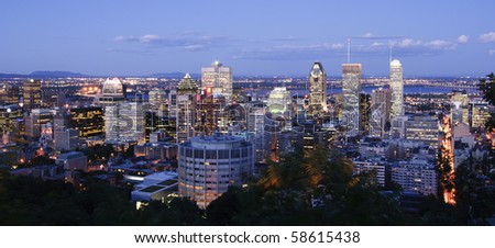 Montreal Downtown at Dusk
