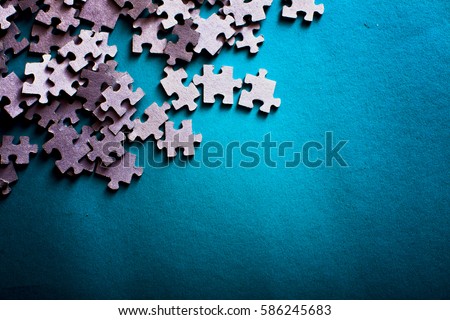 Incomplete puzzles. jigsaw puzzle Royalty-Free Stock Photo #586245683