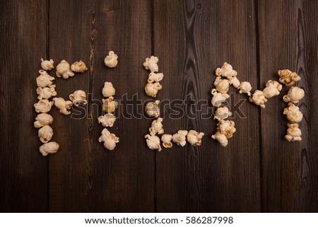 popcorn watching a movie