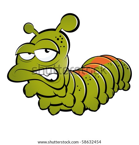 funny cartoon caterpillar