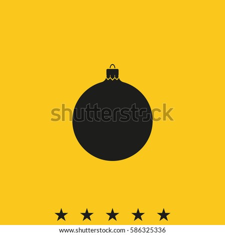 Simple Christmas tree ball. New Year decoration.