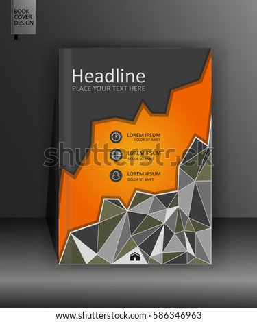 Cover design A4.Annual report with geometrical figures. Good for academic journals and magazines. Vector Illustration.