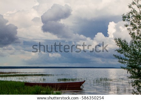 Plescheevo lake, Pereslavl, Yaroslavl region. Russia. Gold ring of Russia.
