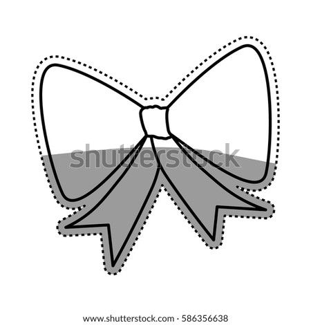 Decorative bow ribbon icon vector illustration graphic design