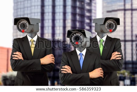 Safety team organization as concept of security management in the city Royalty-Free Stock Photo #586359323